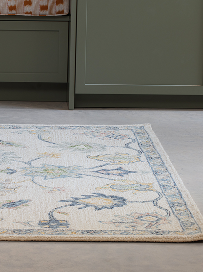 Calvera botanical wool cotton Persian rug