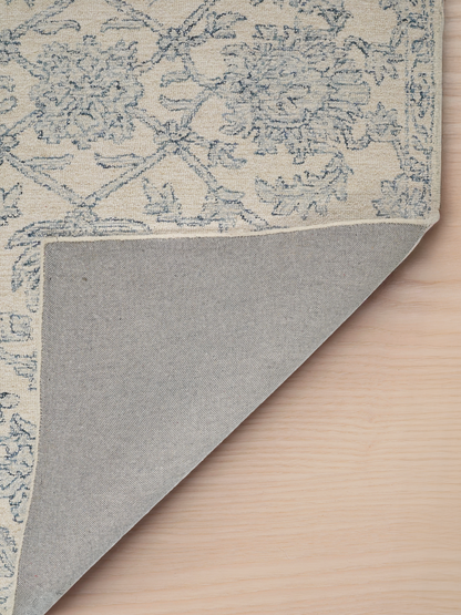 Elvara botanical wool cotton Persian rug