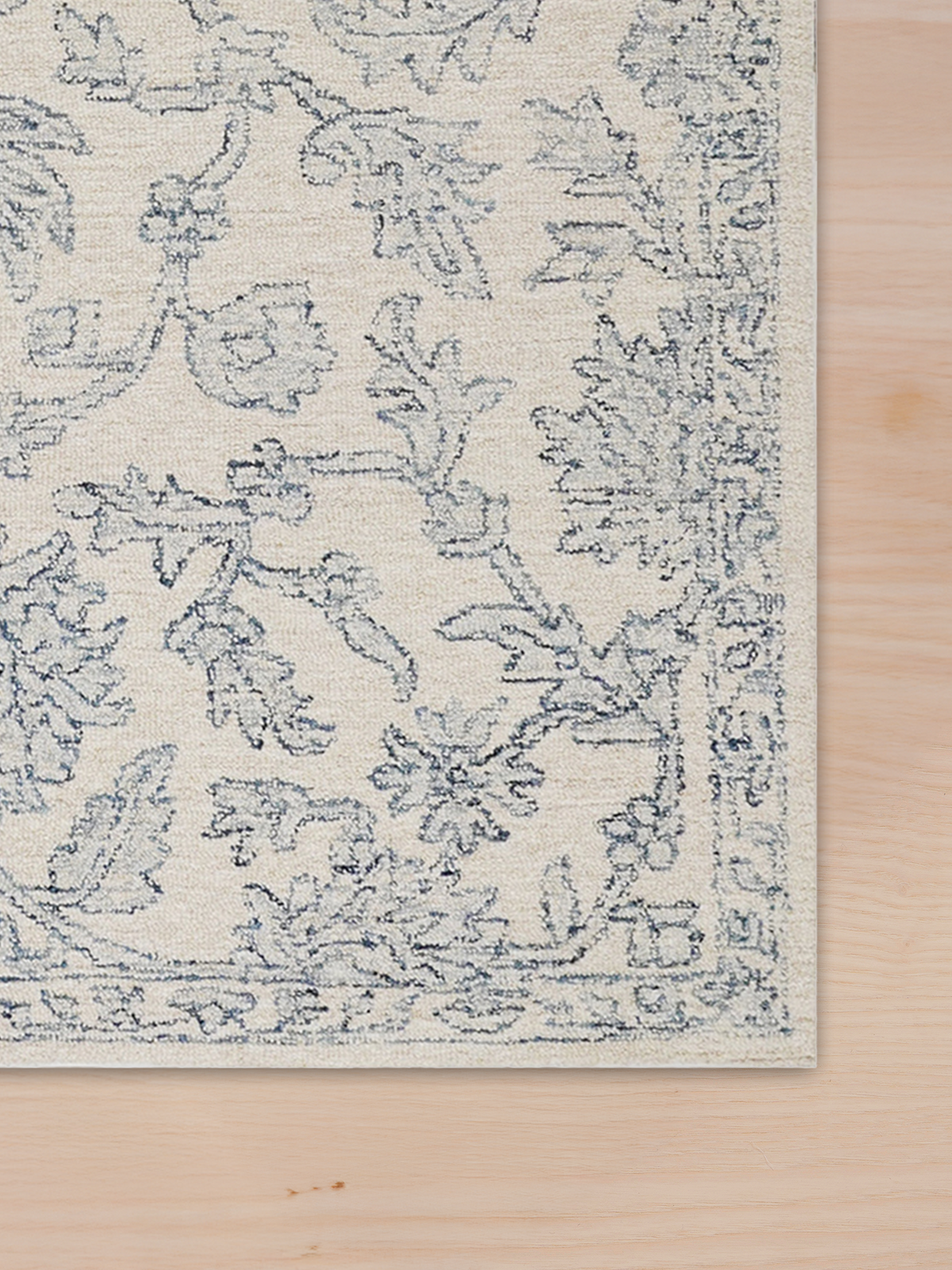 Elvara botanical wool cotton Persian rug
