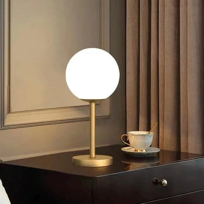 Gold Glass Globe Table Lamp