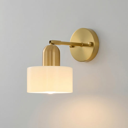 Colorful glass wall light in Bauhaus style