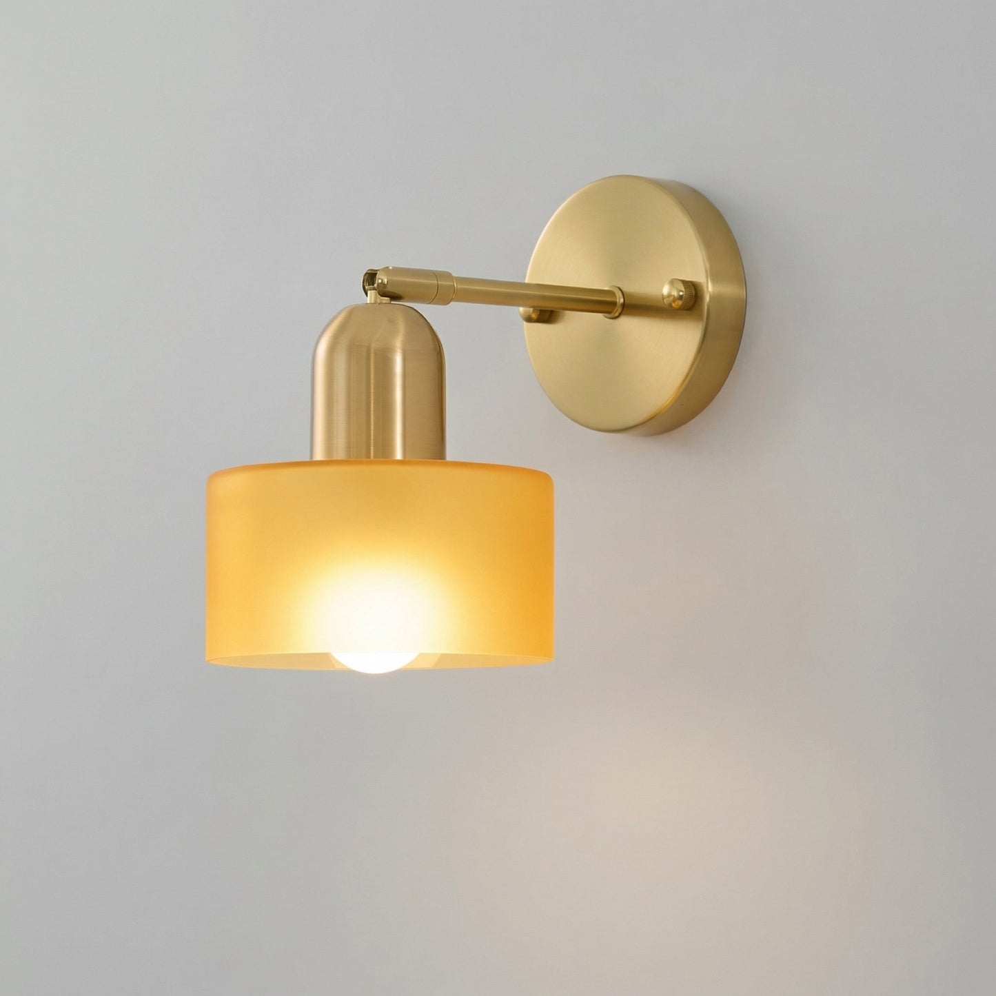 Colorful glass wall light in Bauhaus style