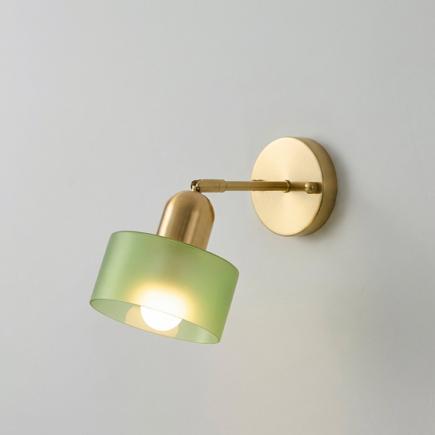 Colorful glass wall light in Bauhaus style