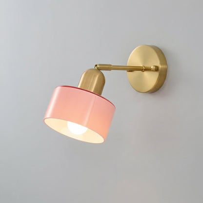 Colorful glass wall light in Bauhaus style