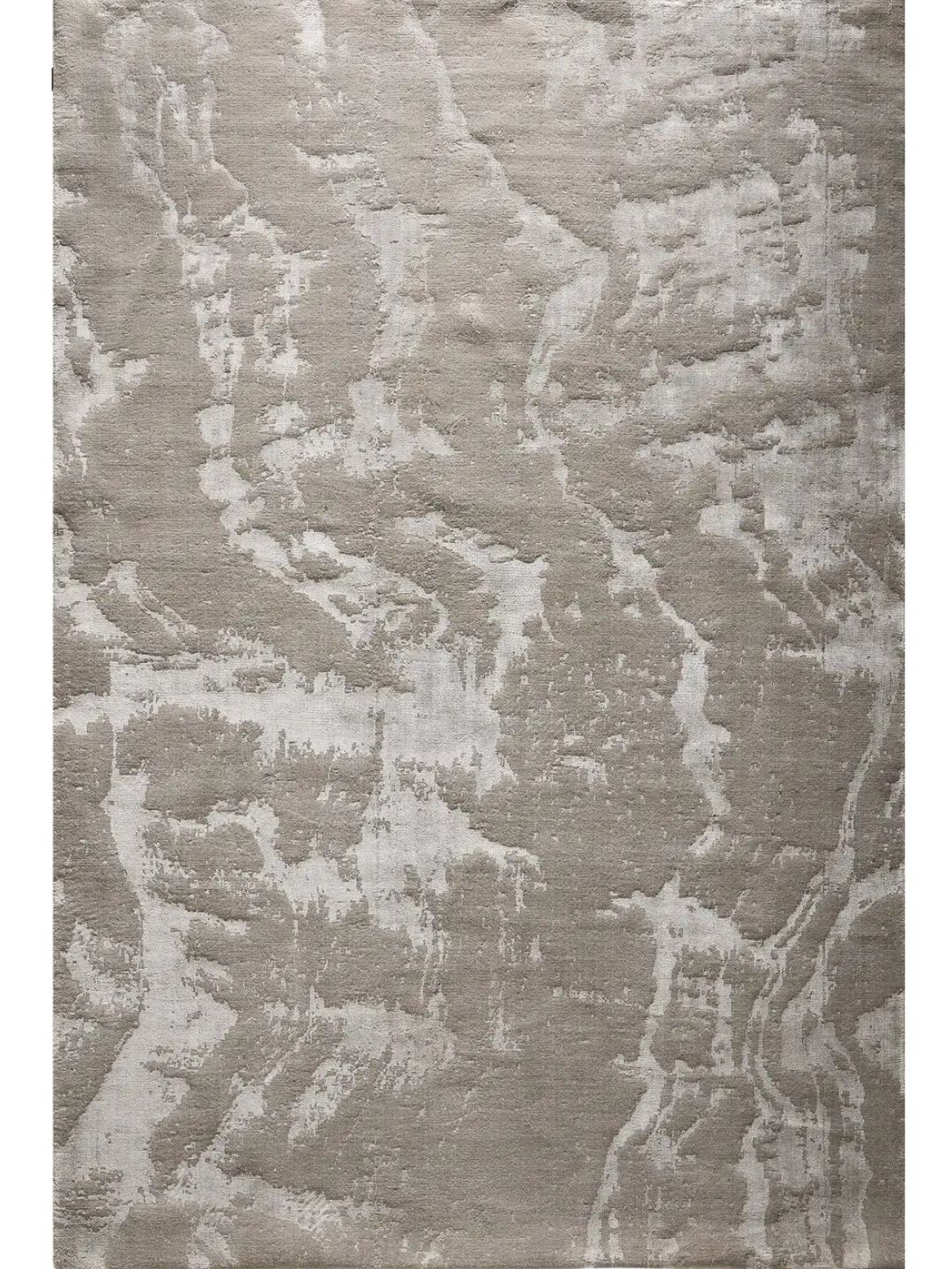 Grey viscose rug living room