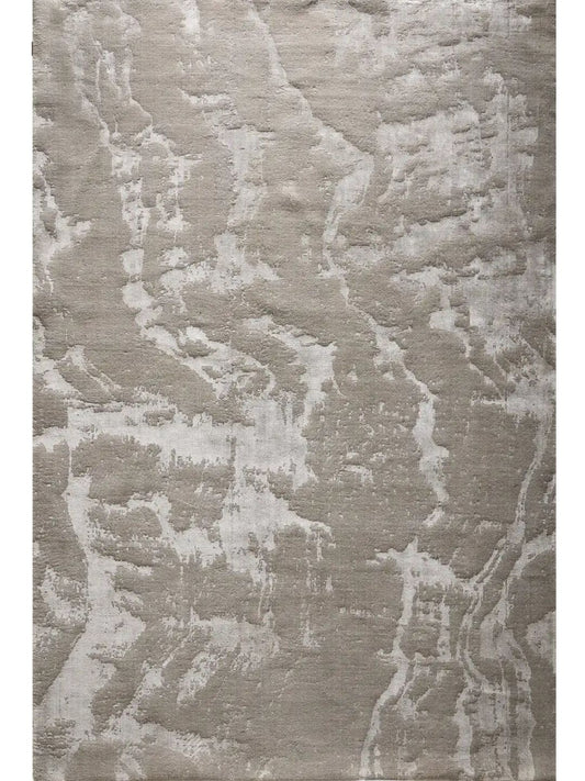 Grey viscose rug living room