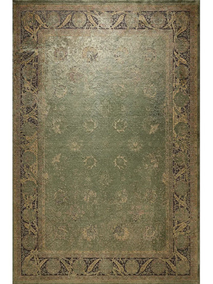 Blue vintage rug living room