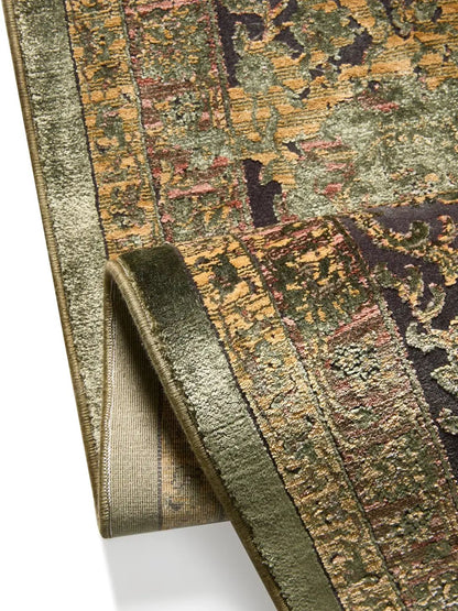 Blue vintage rug living room