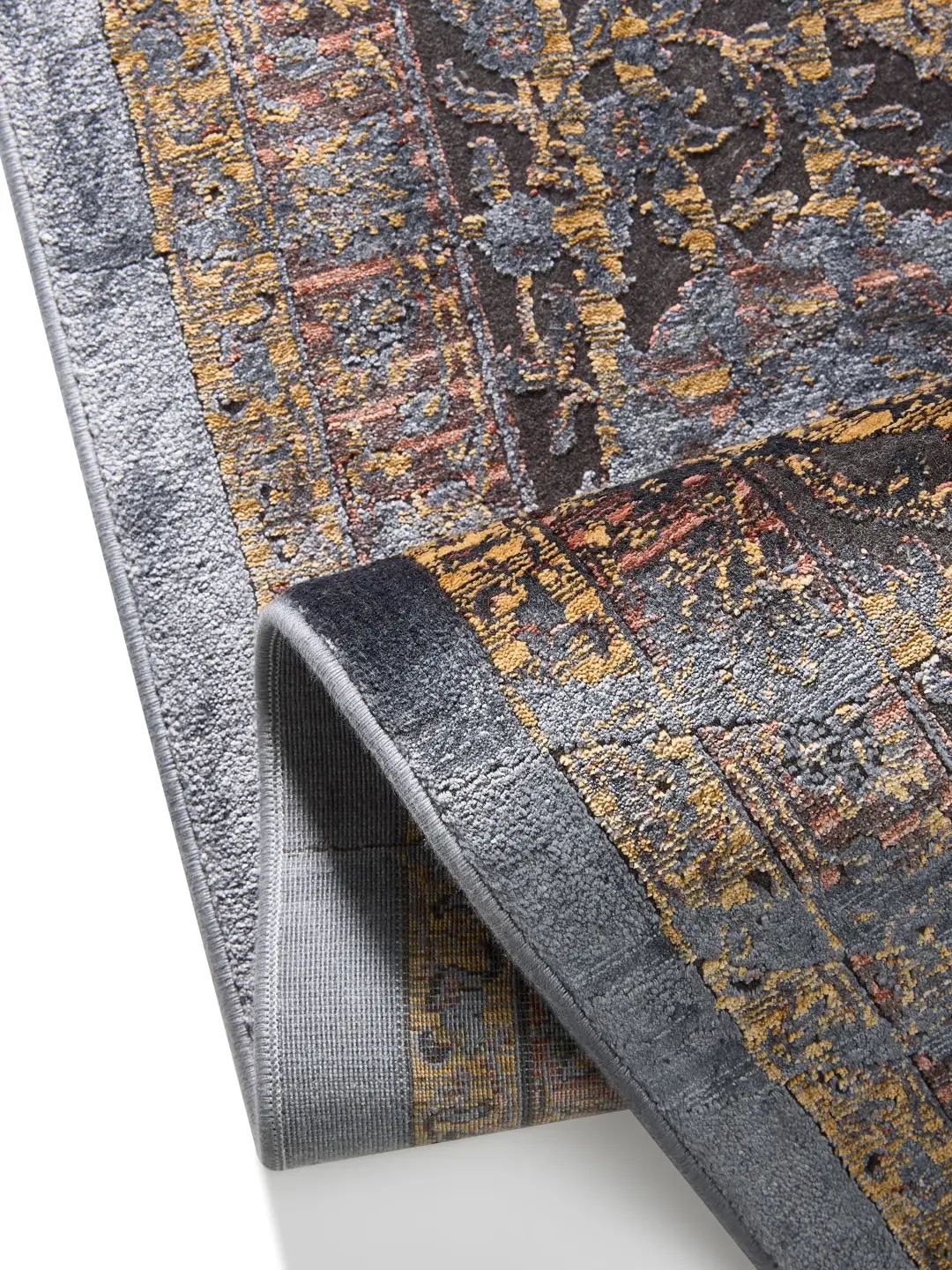 Blue vintage rug living room