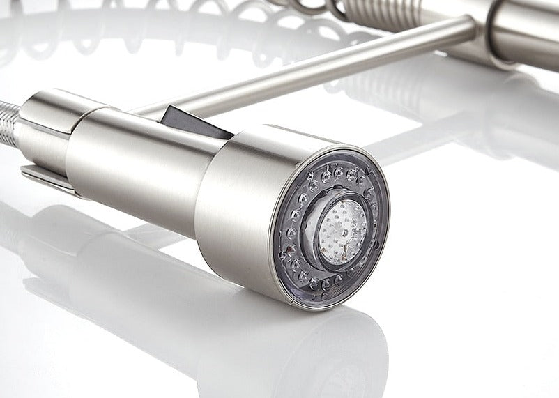 Modern Kitchen Faucet with Pull-Down Spring Sprayer