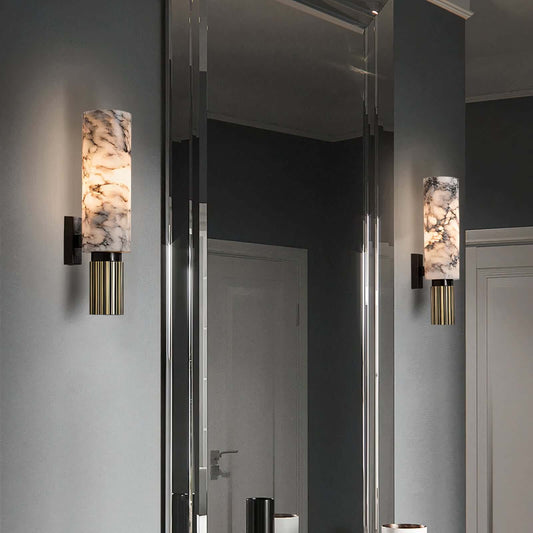 Textured Glass Globe Wall Light