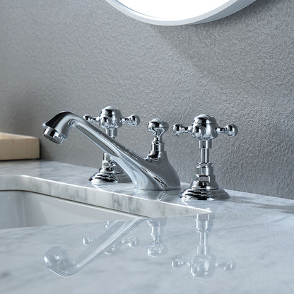 Wrenholt Vintage Polished Chrome Widespread Basin Mixer Tap