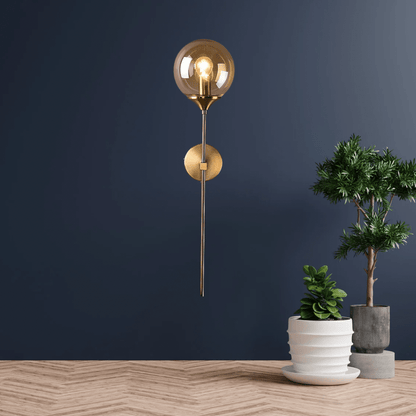 Golden Glass Wall Sconce Light
