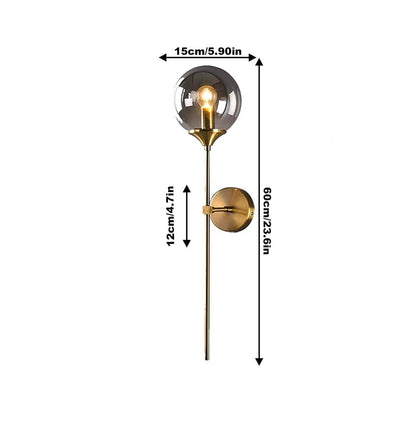 Golden Glass Wall Sconce Light