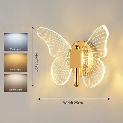 Modern Acrylic Butterfly Sconce