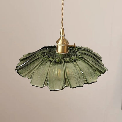 Retro Flower Glass Pendant Light