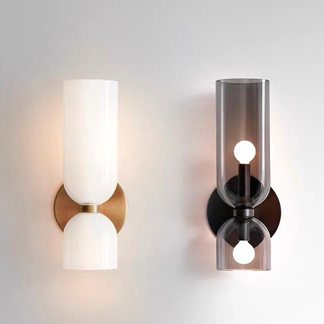 Double Glass Globe Wall Light