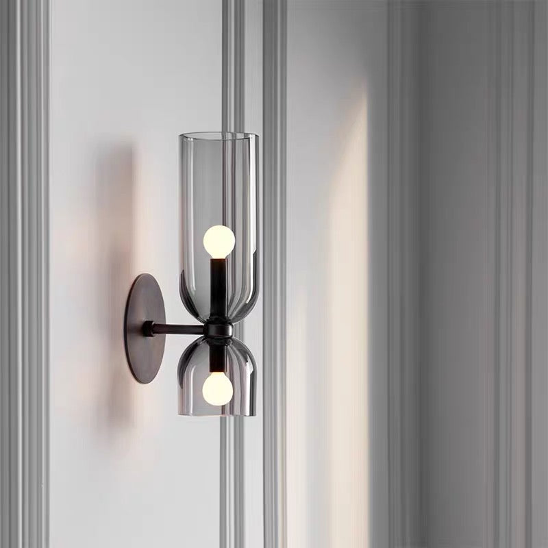 Double Glass Globe Wall Light