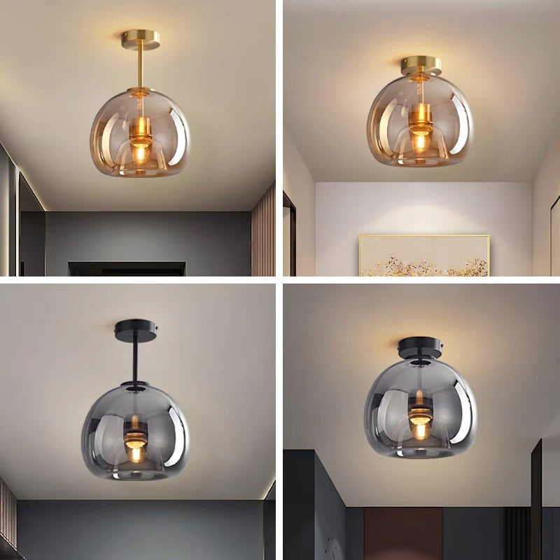 Retro Glass Shade Ceiling Light