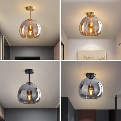 Retro Glass Shade Ceiling Light