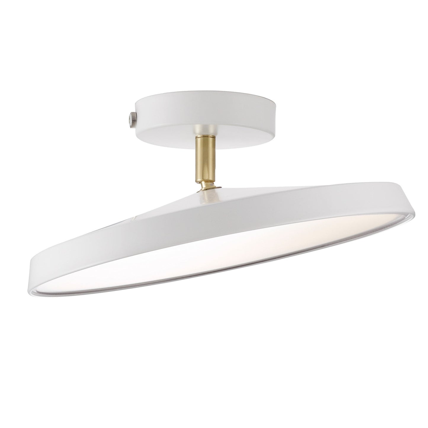White Semi-Flush LED Light