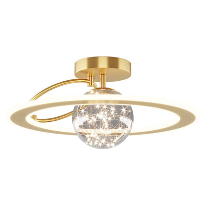 Golden Starry Glass Ceiling Light
