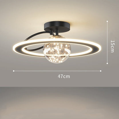 Golden Starry Glass Ceiling Light