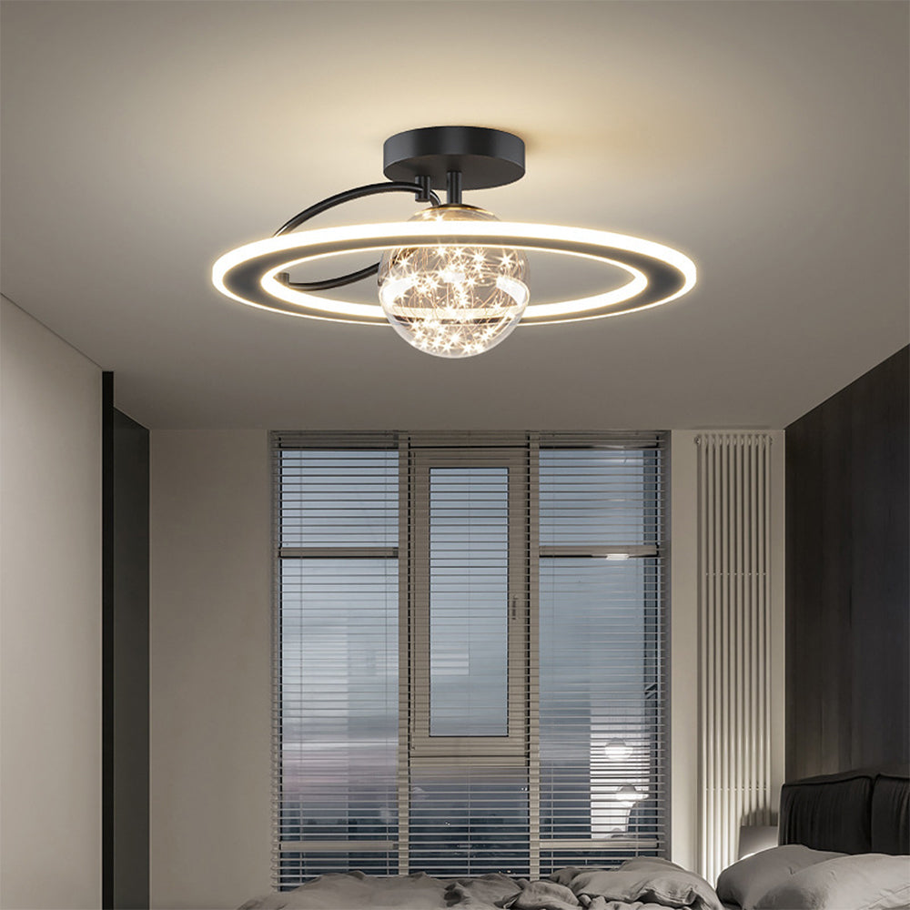 Golden Starry Glass Ceiling Light