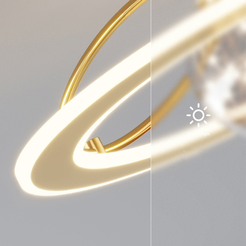 Golden Starry Glass Ceiling Light