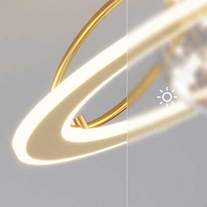 Golden Starry Glass Ceiling Light