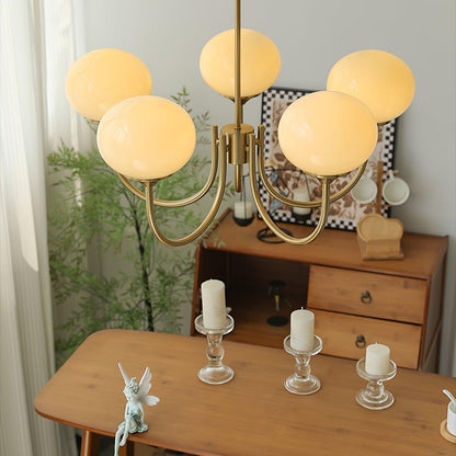 Pink Bubble Glass Chandelier