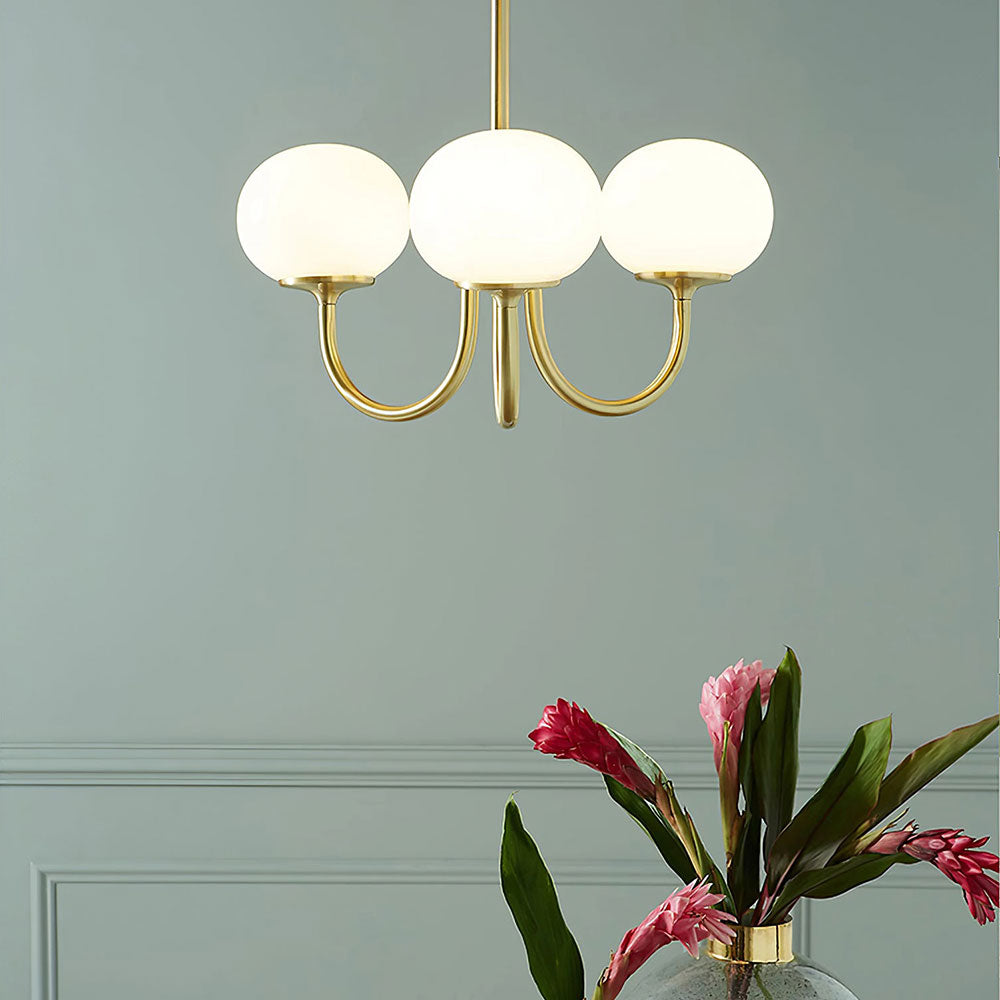 Pink Bubble Glass Chandelier