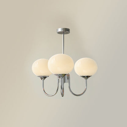 Pink Bubble Glass Chandelier
