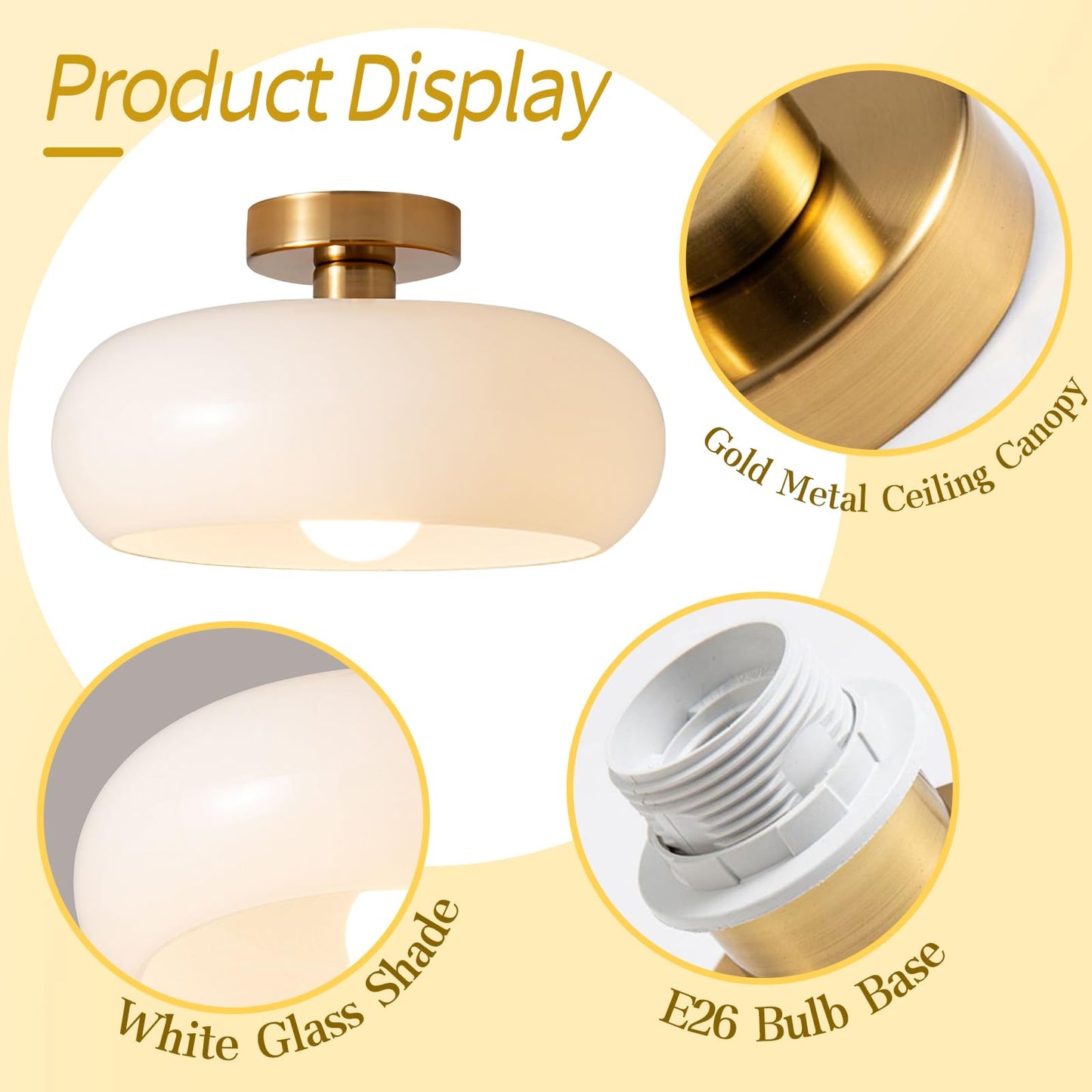 Vintage Glass Ceiling Light