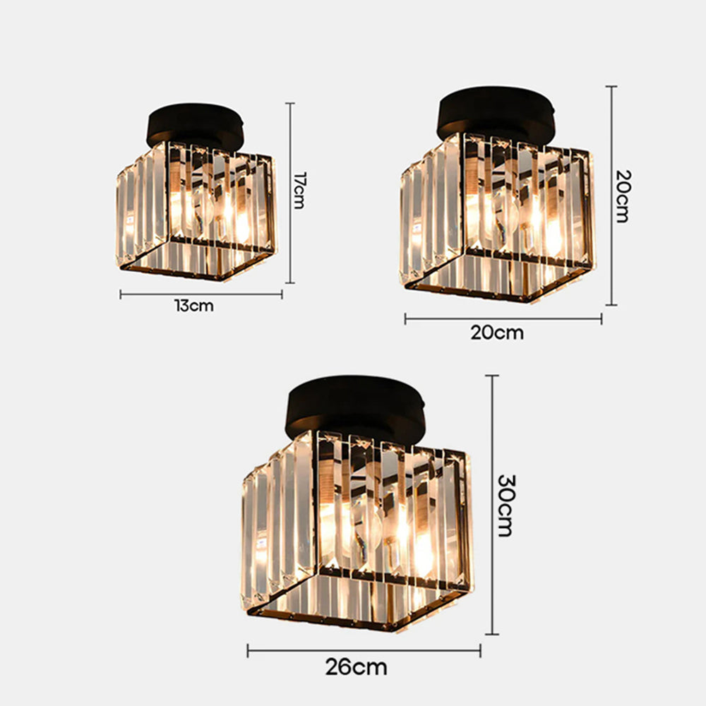 Sleek Black Hallway Ceiling Light