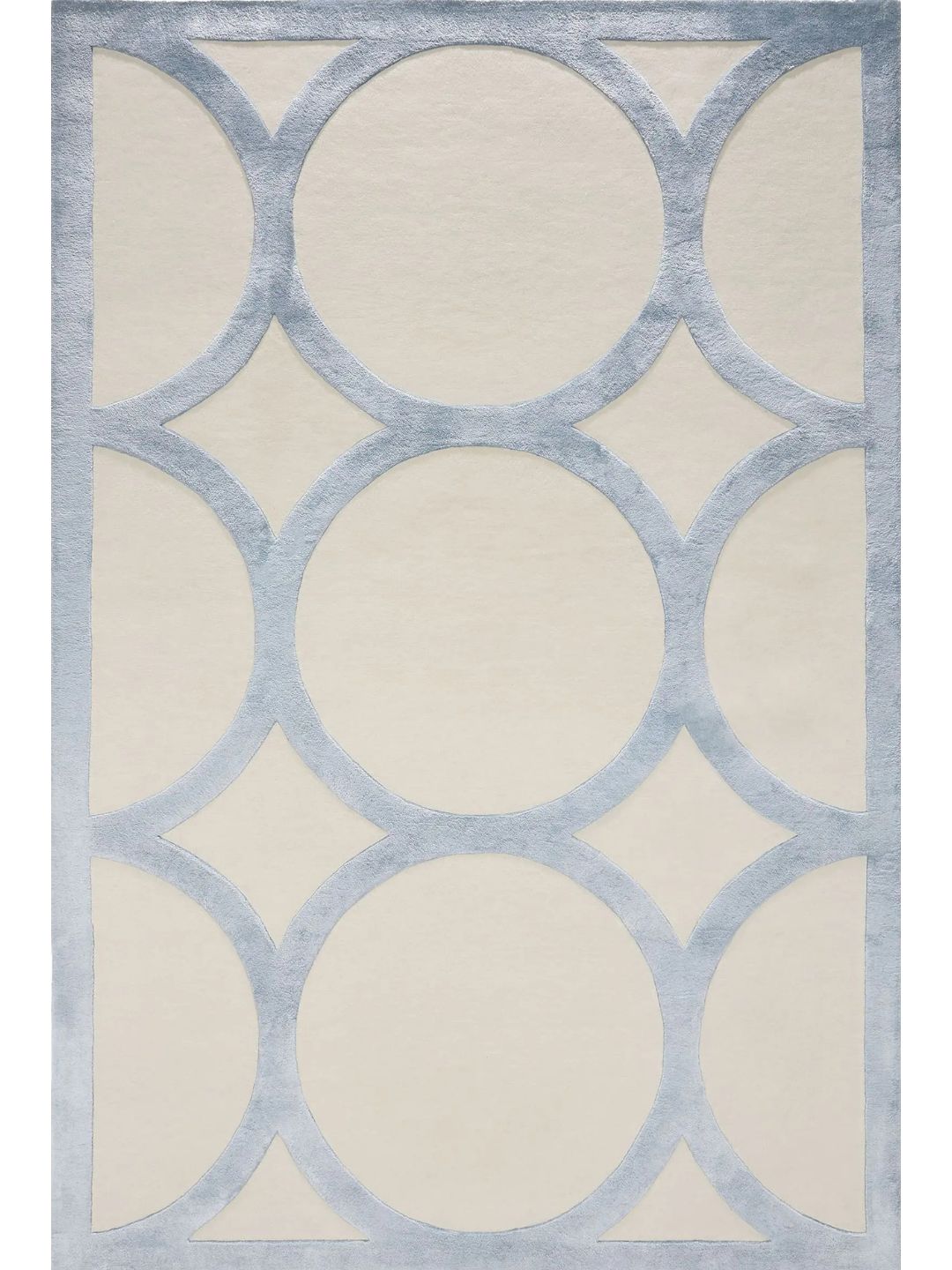 Modern wool rug for living room cream