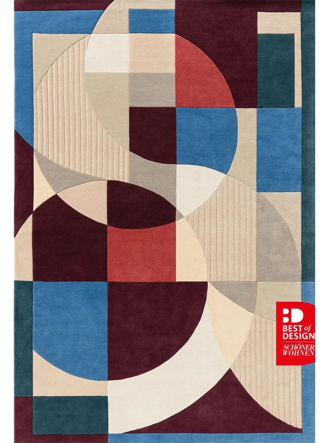 Modern wool rug multicolor design