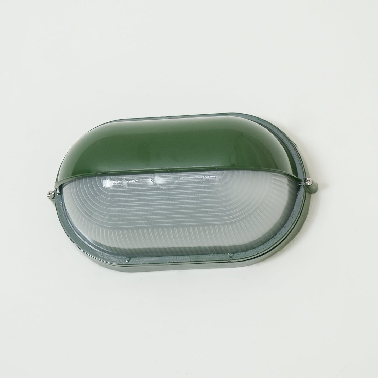 Industrial Outdoor Wall Lamp with Ribbed Glass