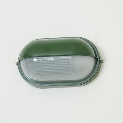 Industrial Outdoor Wall Lamp with Ribbed Glass