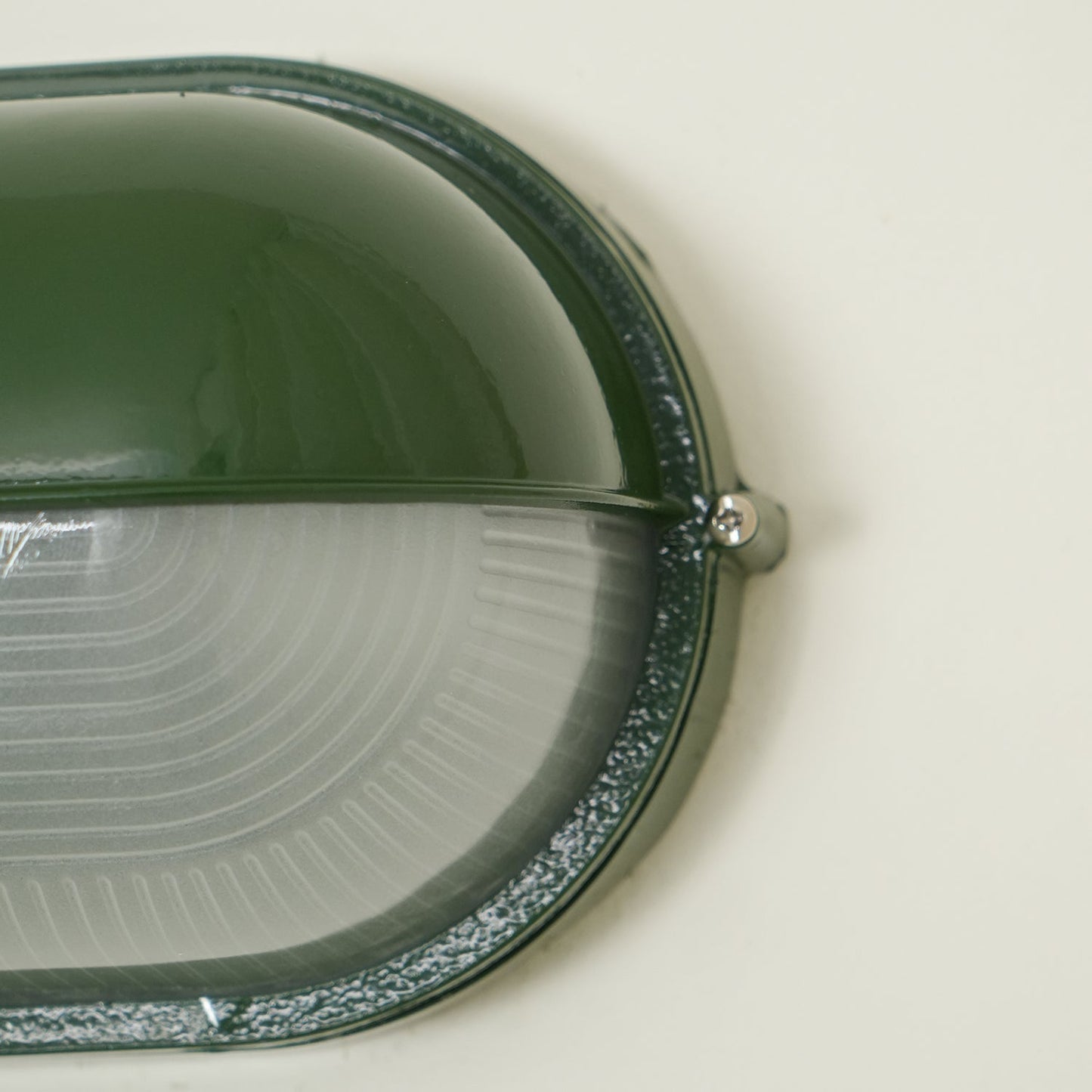 Industrial Outdoor Wall Lamp with Ribbed Glass