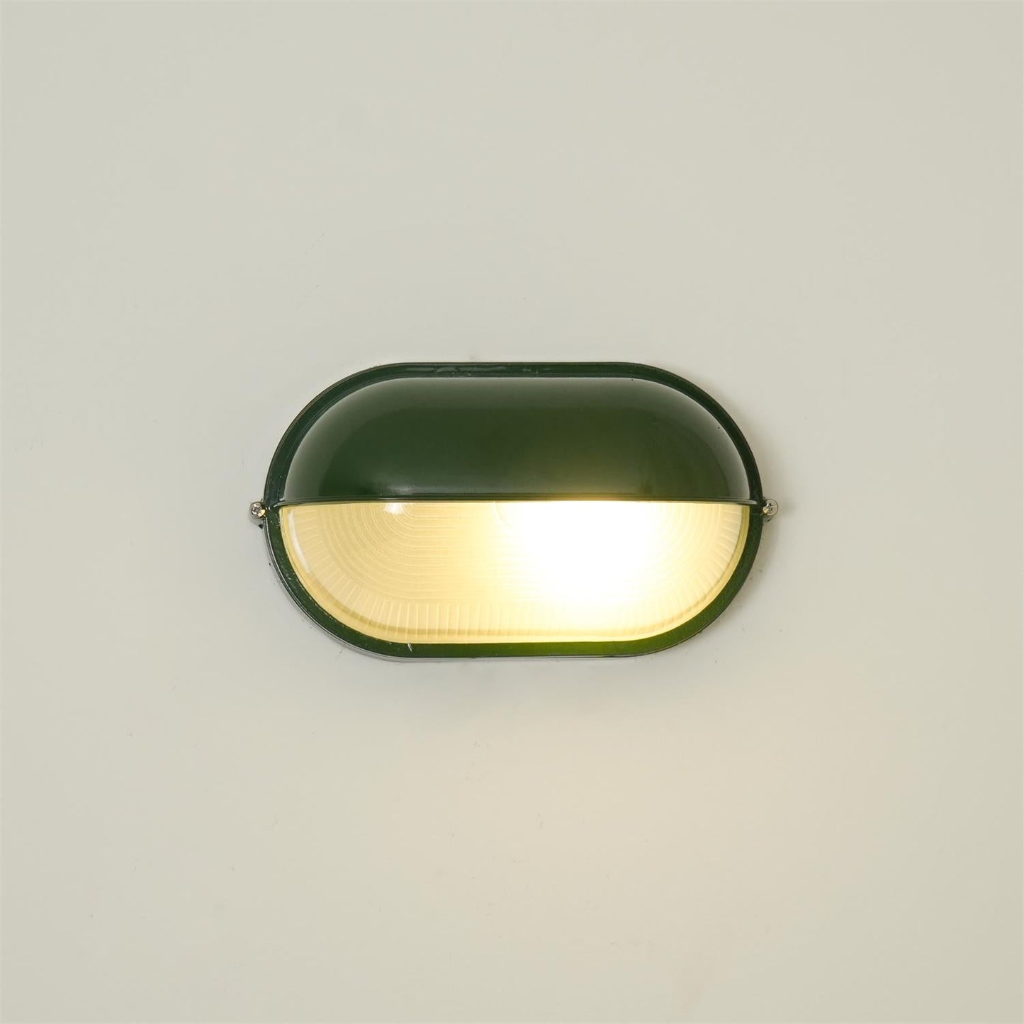 Industrial Outdoor Wall Lamp with Ribbed Glass