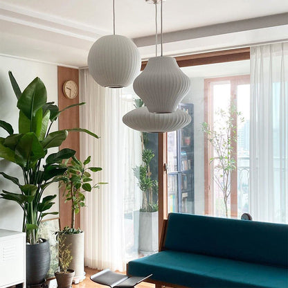 White Lantern Pendant Light
