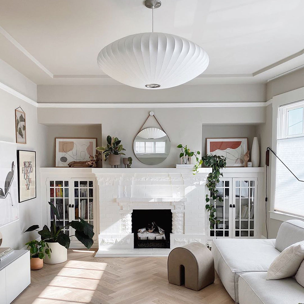 White Lantern Pendant Light