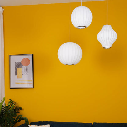White Lantern Pendant Light