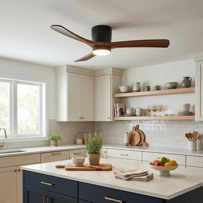 Modern Wooden Propeller Ceiling Fan Light