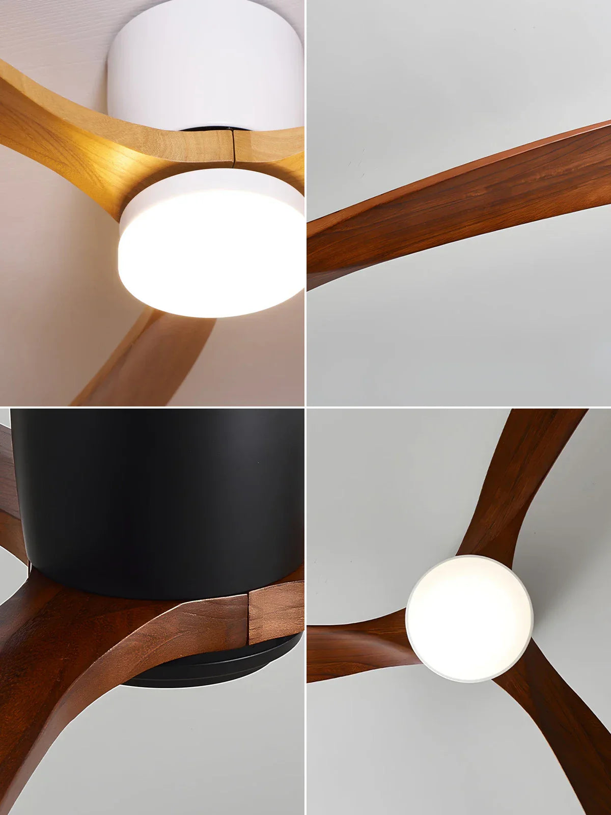 Modern Wooden Propeller Ceiling Fan Light