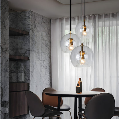 Spherical Glass Pendant Light