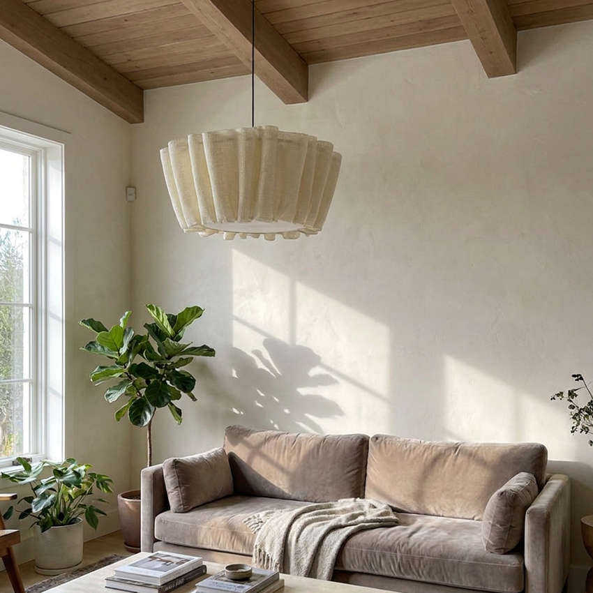 Handcrafted Nordic Fabric Pendant Light
