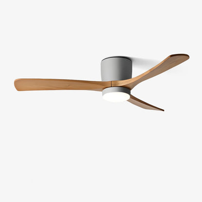 Modern Wooden LED Ceiling Fan Light