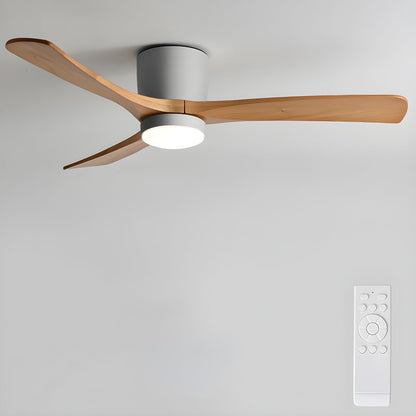 Modern Wooden LED Ceiling Fan Light